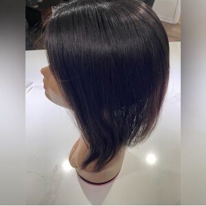 💯% New Human Hair Topper 12” long No Bangs in Dark Brown
